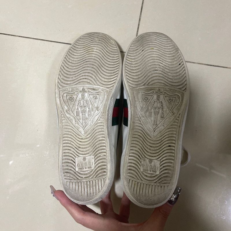 Gucci Gucci ACE Leather Bee Fashion Sneakers 0079 Size US 6.5 / EU 39-40 - 6 Thumbnail