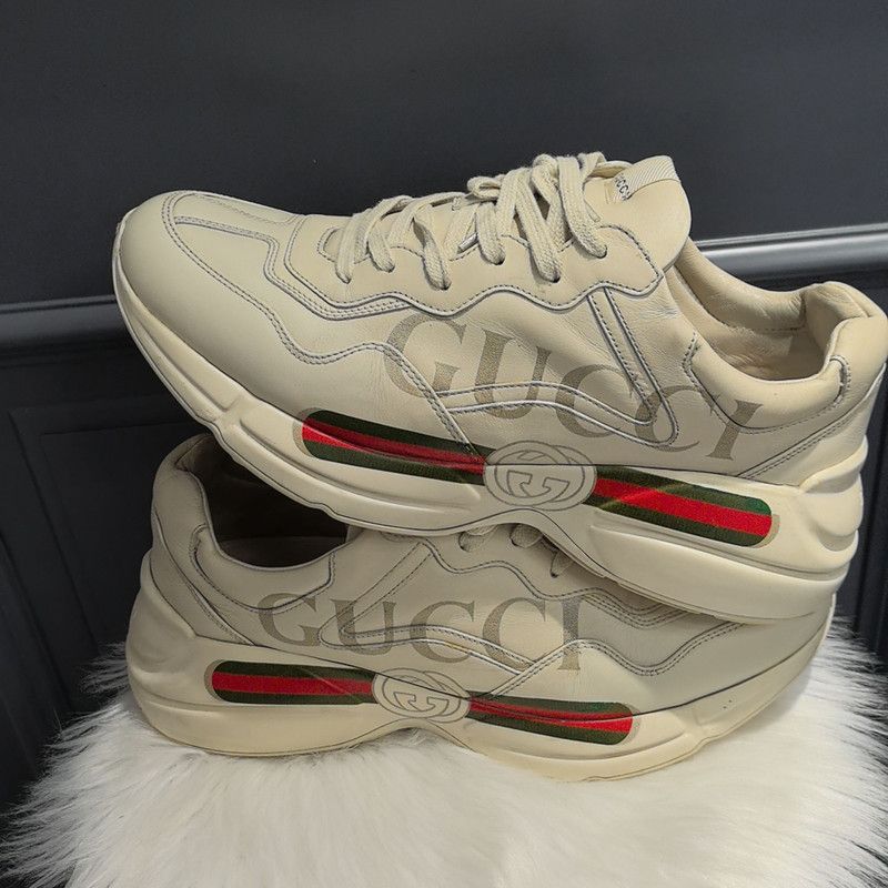 Gucci Gucci Rhyton Logo Low-Top Dad Sneakers 0079 Size US 10.5 / EU 43-44 - 7 Thumbnail