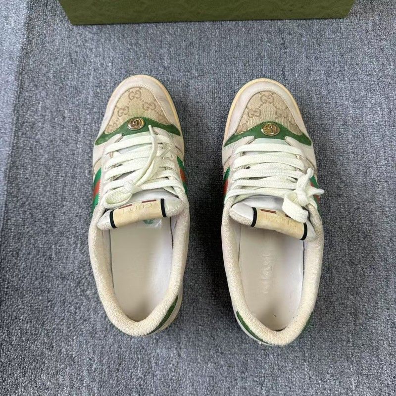 Gucci Gucci Screener Green Leather Sneakers for Men 0079 Size US 9.5 / EU 42-43 - 6 Thumbnail