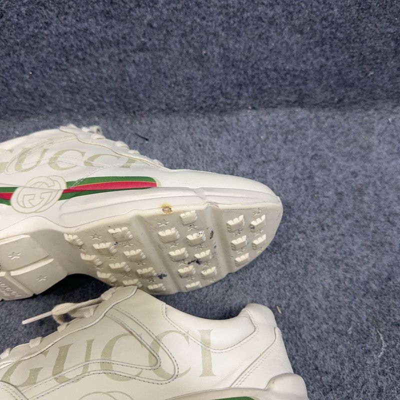 Gucci Rhyton Logo Dad Sneakers in Ivory 0079