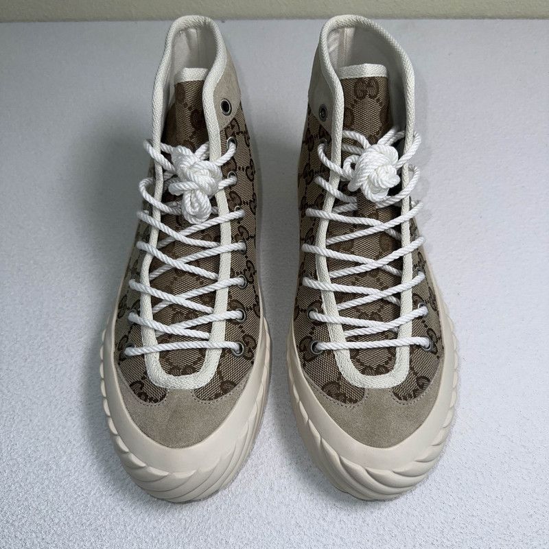 Gucci Gucci Vintage High-Top Lace-Up Sneakers for Men 0079 Size US 6.5 / EU 39-40 - 2 Thumbnail