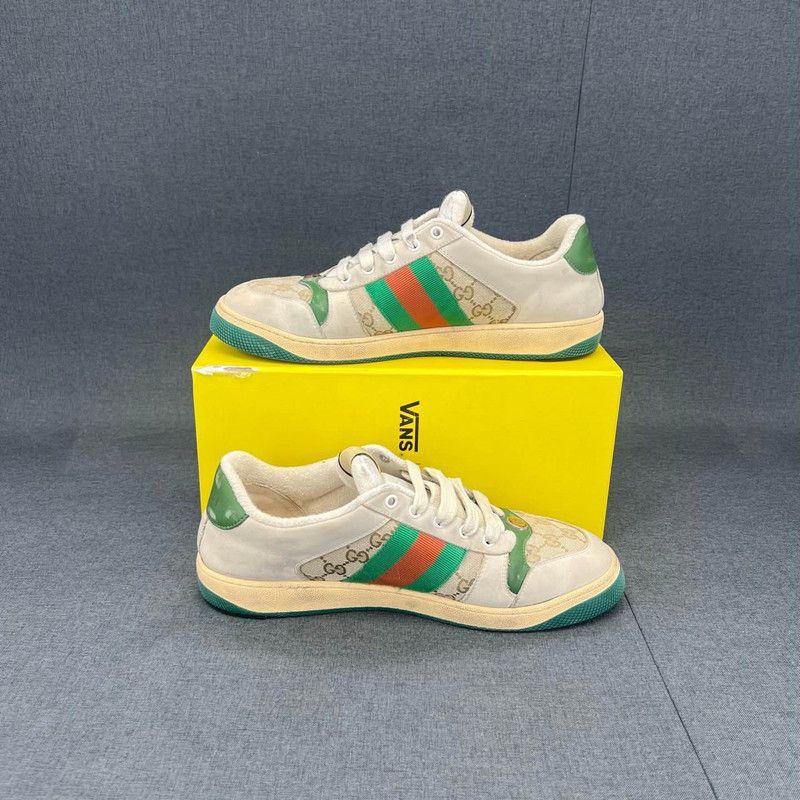 Gucci Gucci Screener Low-Top Leather Sneakers for Men 0079 Size US 9.5 / EU 42-43 - 6 Thumbnail