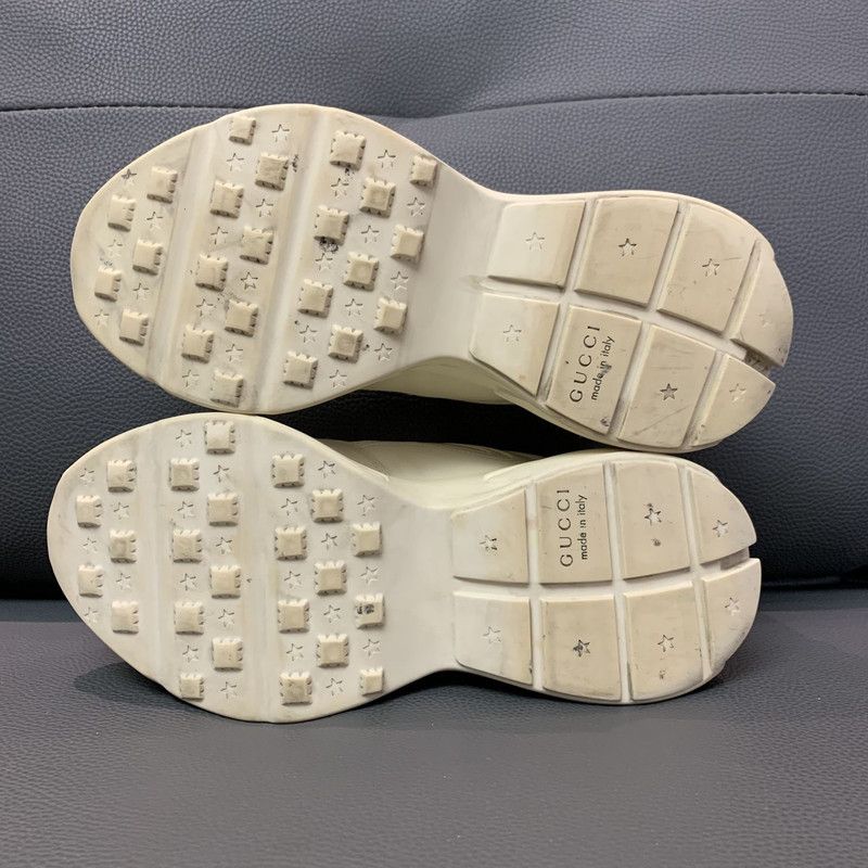 Gucci Gucci Rhyton Logo Dad Sneakers in Ivory White 0079 Size US 9 / EU 42 - 4 Thumbnail