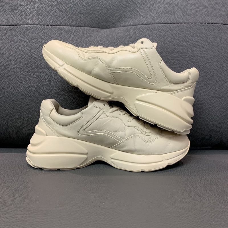 Gucci Gucci Rhyton Logo Dad Sneakers in Ivory White 0079 Size US 9 / EU 42 - 11 Thumbnail