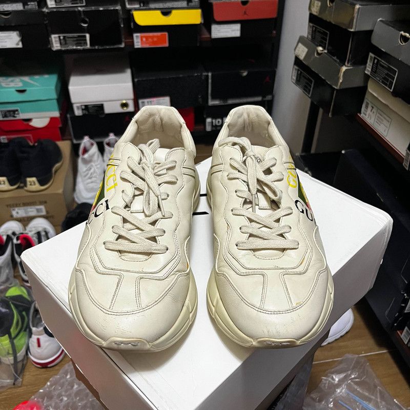 Gucci Gucci Rhyton Logo Low-Top Dad Sneakers 0079 Size US 9.5 / EU 42-43 - 4 Thumbnail