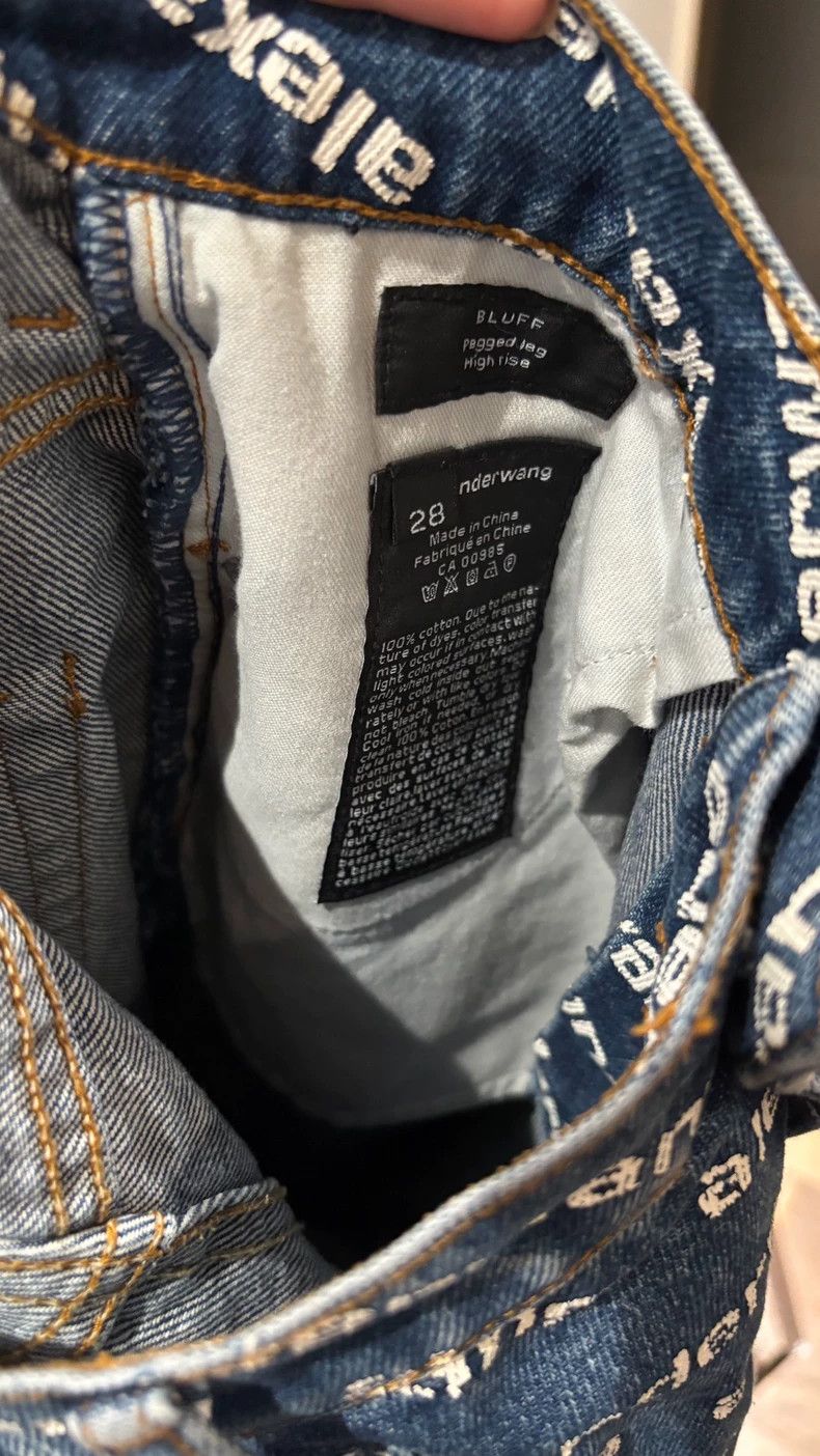 Alexander Wang Alexander Wang Logo Straight Leg Jeans Size 28" / US 6 / IT 42 - 4 Thumbnail