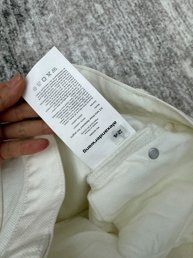 Alexander Wang Alexander Wang Women's White Straight Jeans Size 24" / US 00 / IT 34 - 3 Thumbnail