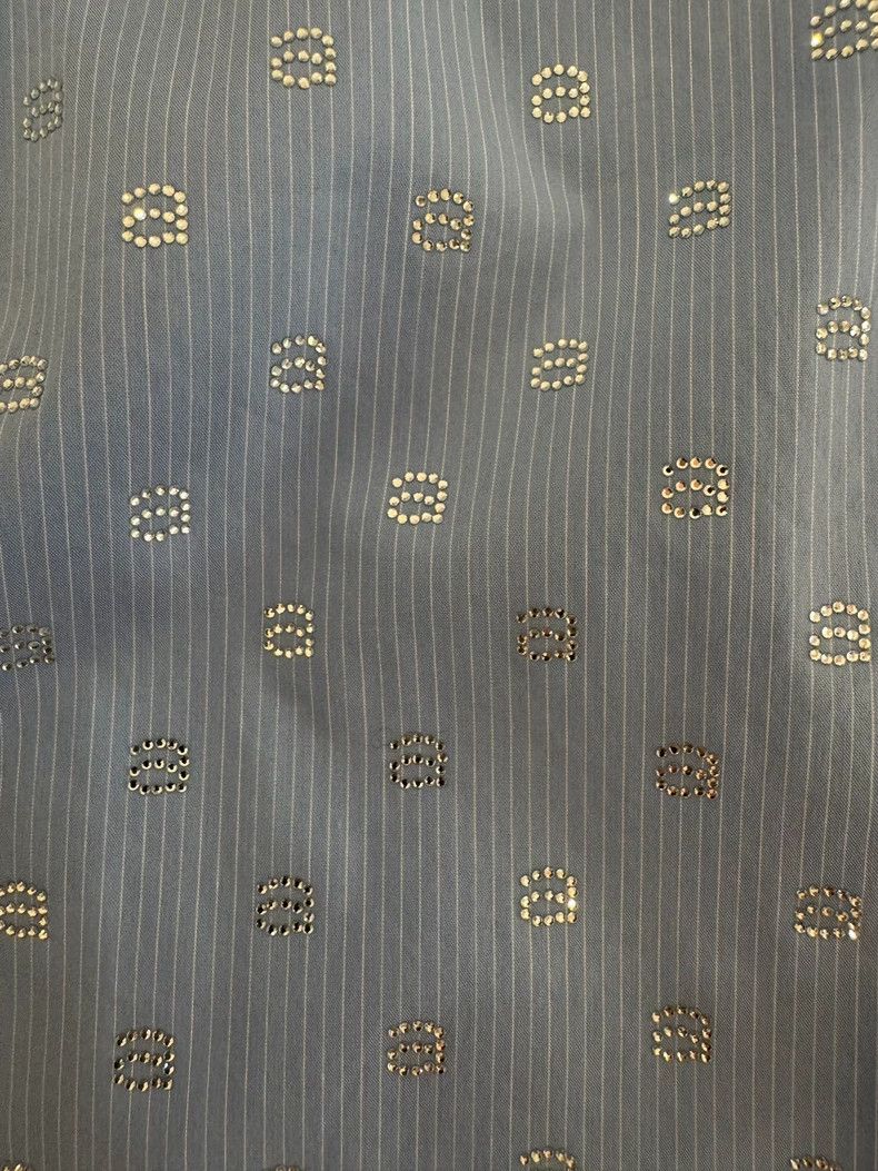 Alexander Wang Alexander Wang Blue Striped Embellished Cotton Shirt Size S / US 4 / IT 40 - 6 Thumbnail