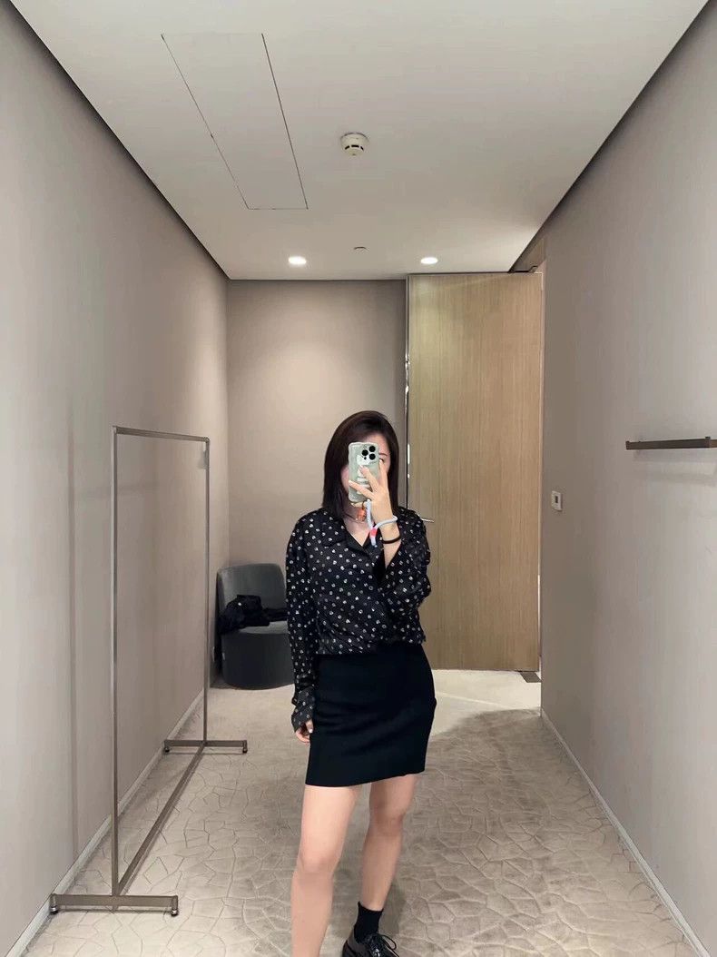 Alexander Wang Alexanderwang Black Logo Silk Shirt Size XS / US 0-2 / IT 36-38 - 5 Thumbnail