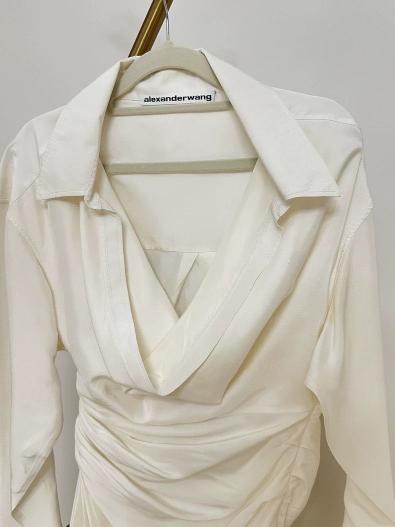 Alexander Wang Alexander Wang White Silk Shirt Size S / US 4 / IT 40 - 2 Thumbnail