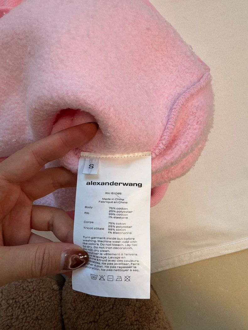 Alexander Wang Alexander Wang Pink Fleece Sweatshirt Size S / US 4 / IT 40 - 2 Thumbnail
