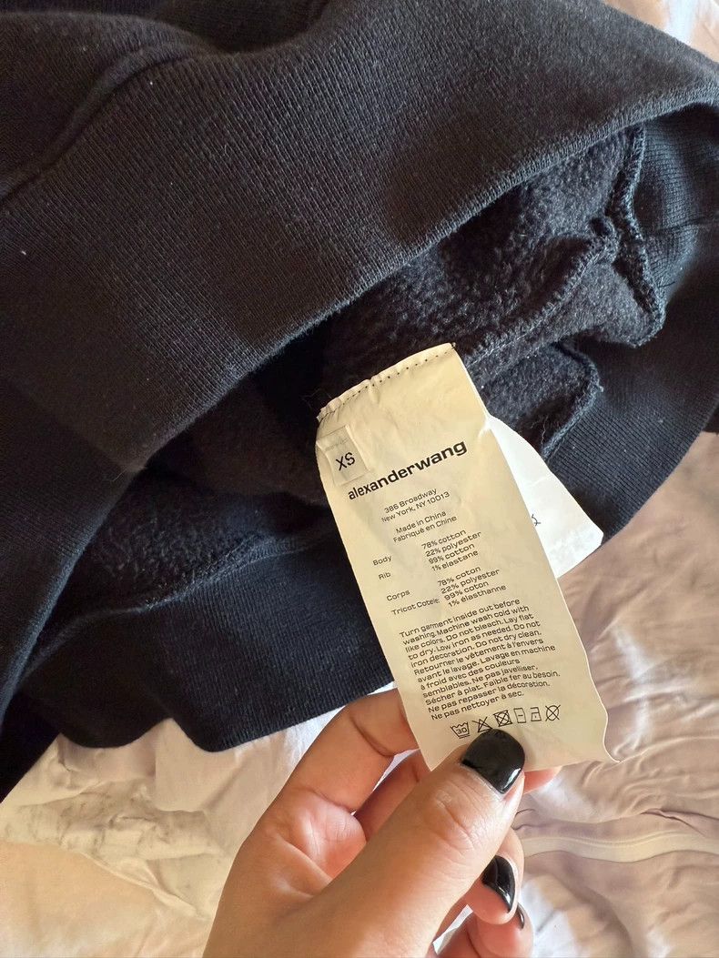 Alexander Wang Alexander Wang Black Long Sleeve Sweatshirt Size XS / US 0-2 / IT 36-38 - 3 Thumbnail