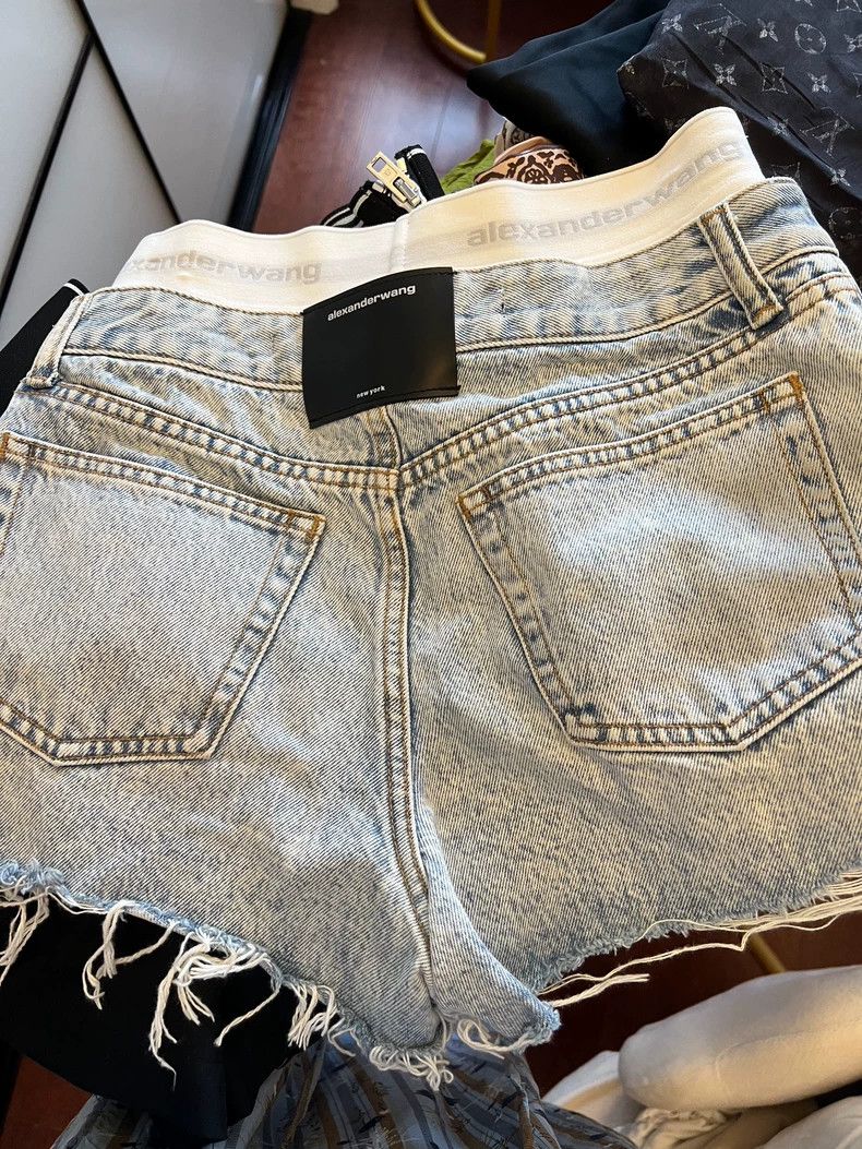 Alexander Wang Alexander Wang Blue Denim Shorts with Logo Size 25" / US 0 / IT 36 - 2 Thumbnail