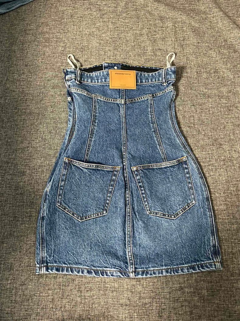 Alexander Wang Alexander Wang Blue Denim Mini Skirt Size 24" / US 00 / IT 34 - 2 Thumbnail