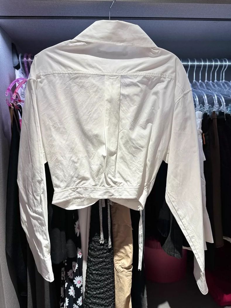Alexander Wang Alexanderwang White Cropped Shirt Size XS / US 0-2 / IT 36-38 - 4 Thumbnail