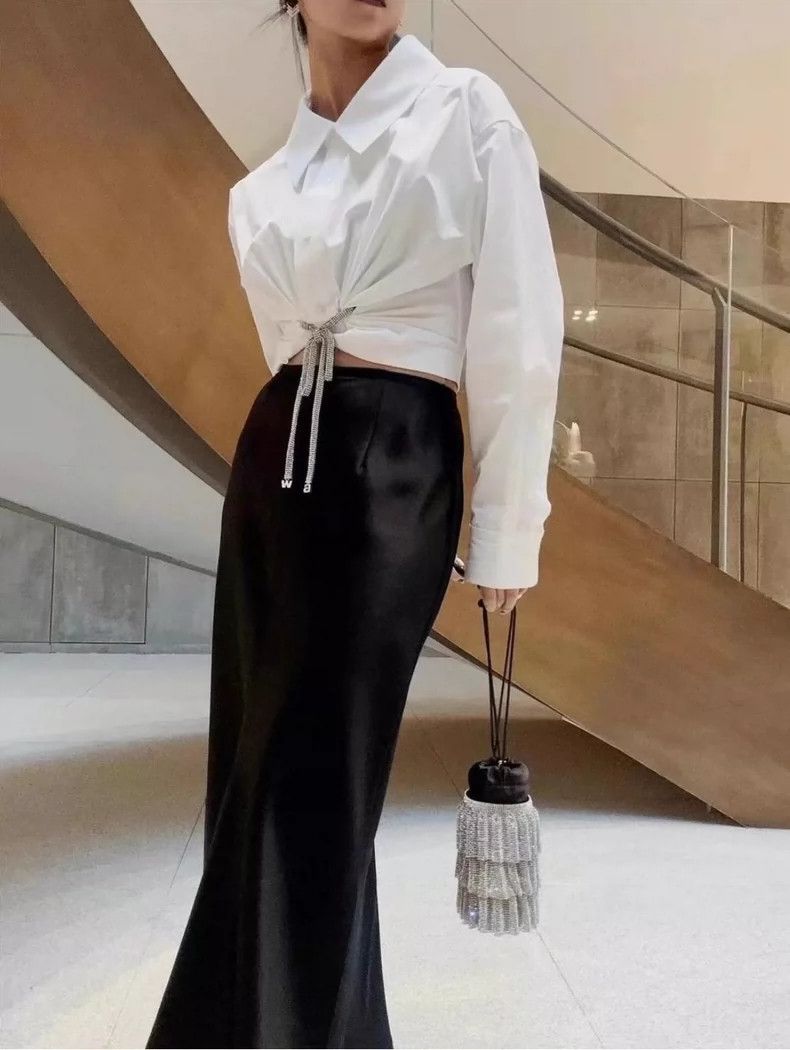 Alexander Wang Alexanderwang White Cropped Shirt Size XS / US 0-2 / IT 36-38 - 2 Thumbnail