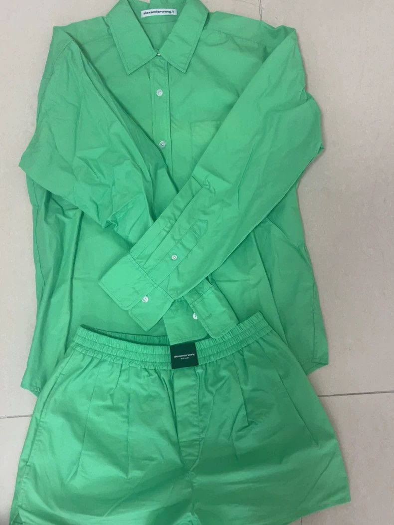 Alexander Wang Alexander Wang Green Shirt Shorts Set Size XS / US 0-2 / IT 36-38 - 2 Thumbnail