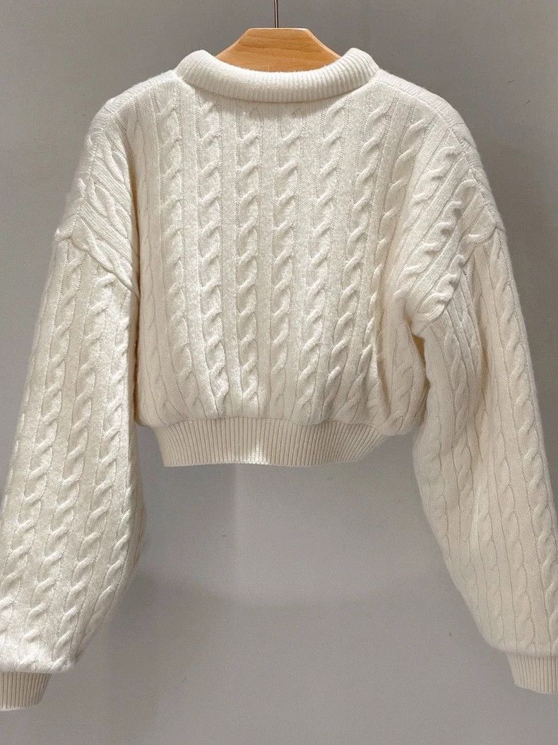 Alexander Wang Ivory Knit Padded Jacket