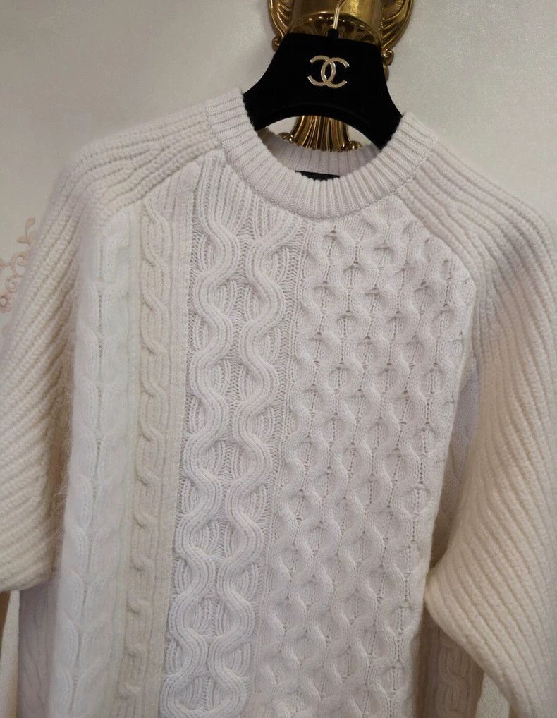 Alexander Wang Alexander Wang Cable Knit White Sweater Size S / US 4 / IT 40 - 2 Thumbnail