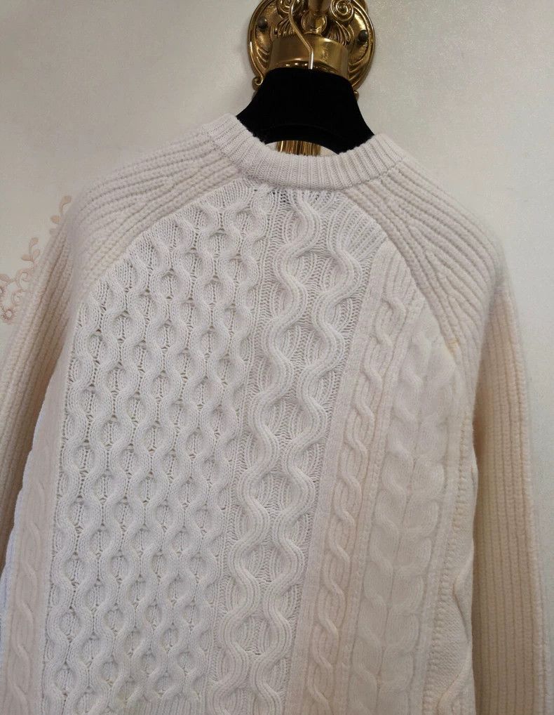 Alexander Wang Alexander Wang Cable Knit White Sweater Size S / US 4 / IT 40 - 5 Thumbnail