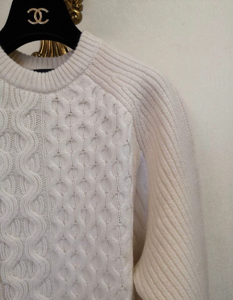 Alexander Wang Alexander Wang Cable Knit White Sweater Size S / US 4 / IT 40 - 4 Thumbnail