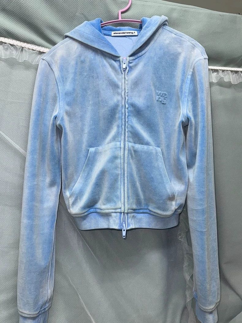 Alexander Wang Alexander Wang Cropped Zip Hoodie Size S / US 4 / IT 40 - 2 Thumbnail