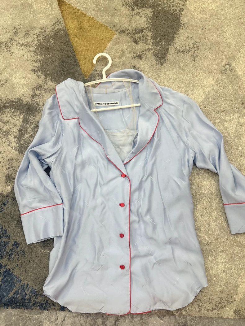 Alexander Wang Alexander Wang Silk Pajama Shirt Size XS / US 0-2 / IT 36-38 - 2 Thumbnail