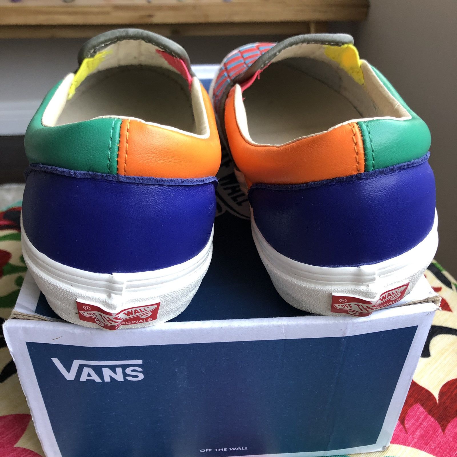Vans Vans Vault ‘Checkered Past’ Multi-Color OG Slip-On LX Woven Leather Size US 8.5 / EU 41-42 - 3 Thumbnail
