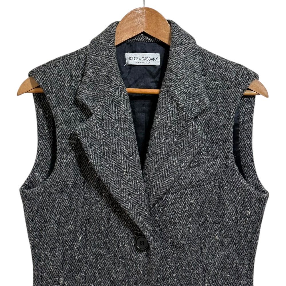 Dolce & Gabbana Dolce & Gabbana Dolce&Gabbana Herringbone Long Gilet Others Tops DUTY FREE for USA Size ONE SIZE - 4 Thumbnail