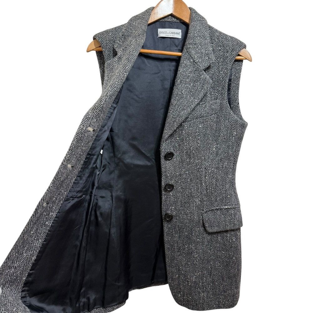 Dolce & Gabbana Dolce & Gabbana Dolce&Gabbana Herringbone Long Gilet Others Tops DUTY FREE for USA Size ONE SIZE - 3 Thumbnail
