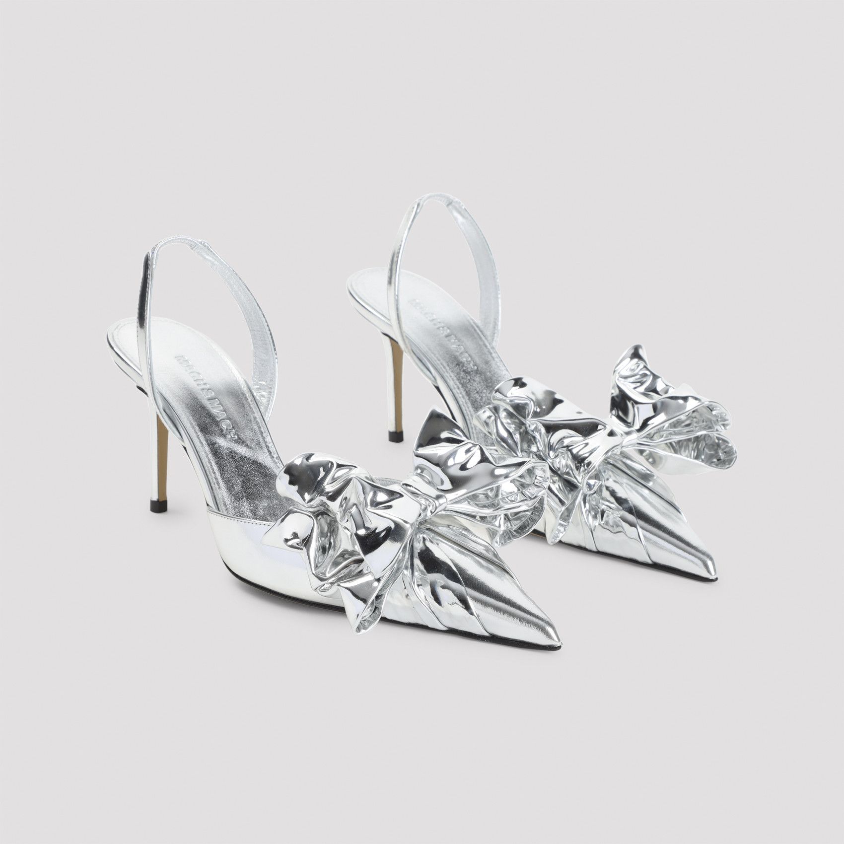 MACH & MACH Mach & Mach Le Cadeau Silver Wrapped Leather Pumps Size US 6 / IT 36 - 3 Thumbnail