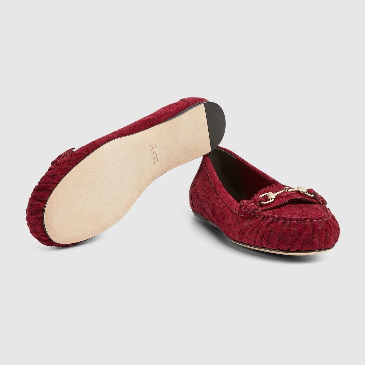 Gucci Gucci Horsebit GG Suede Ballet Flats SIZE 37.5 Size ONE SIZE - 4 Thumbnail