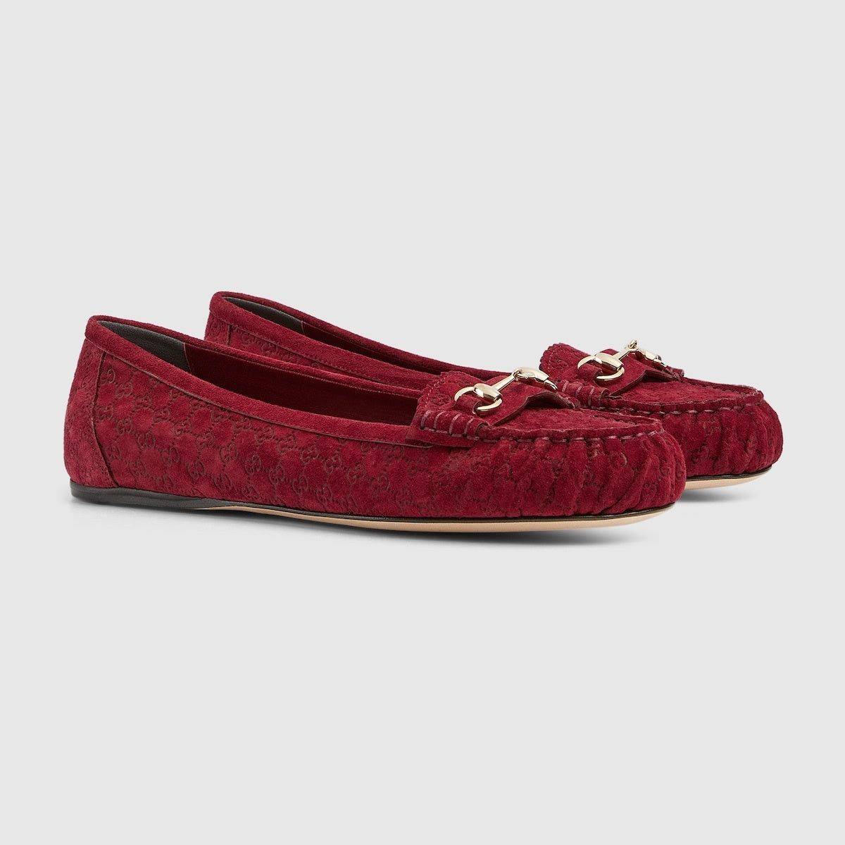 Gucci Gucci Horsebit GG Suede Ballet Flats SIZE 39.5 Size ONE SIZE - 2 Thumbnail