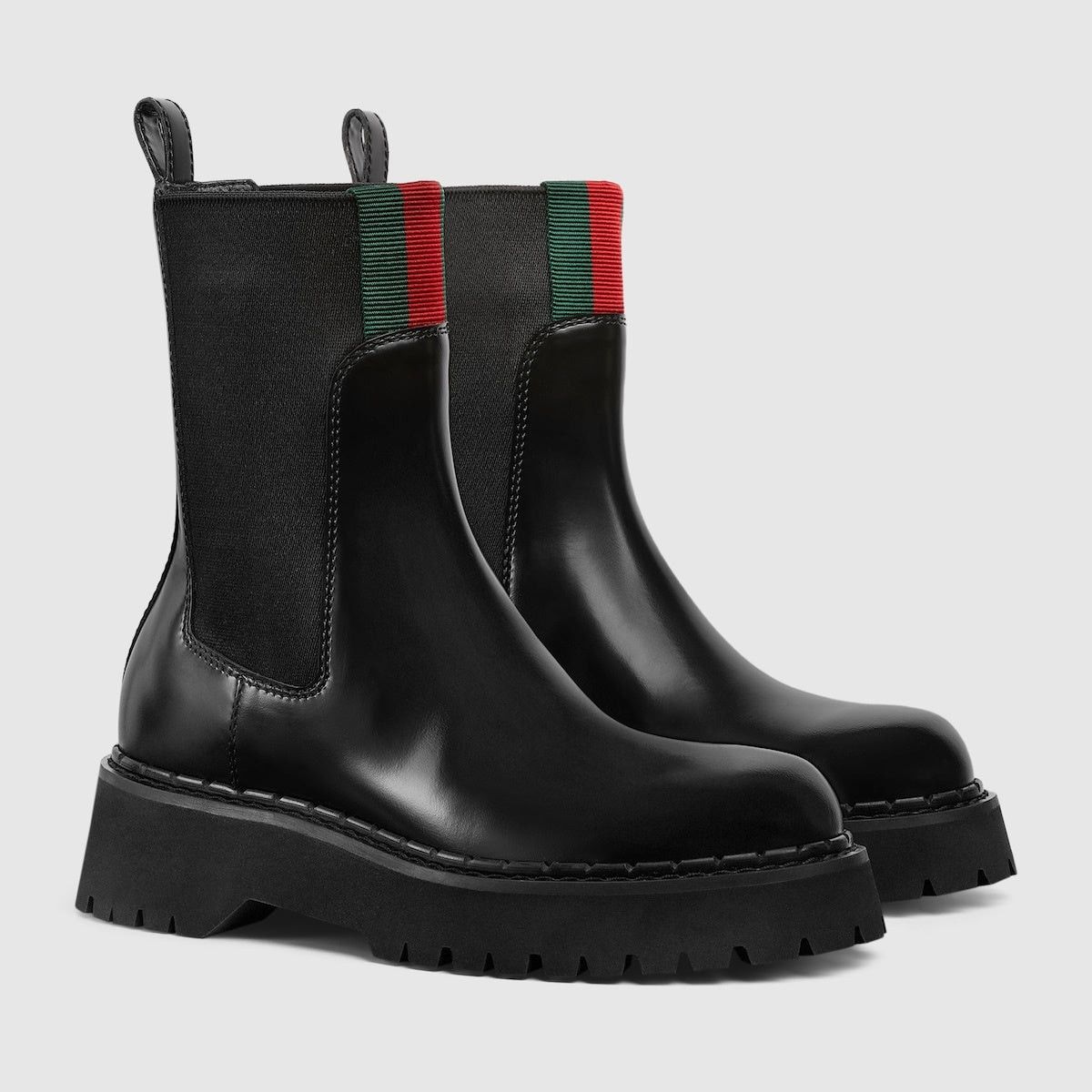 Gucci Gucci Wed Shiny Leather Boots SIZE 35 Size ONE SIZE - 2 Thumbnail