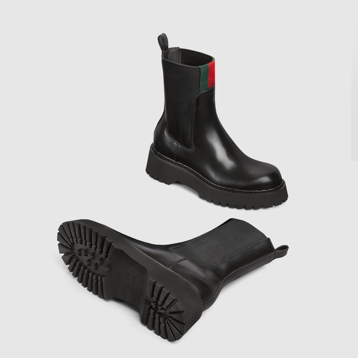 Gucci Gucci Wed Shiny Leather Boots SIZE 37 Size ONE SIZE - 4 Thumbnail