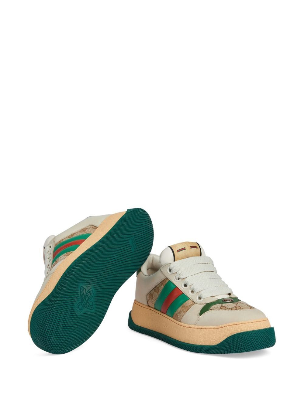Gucci Gucci Screener Web GG Leather Sneakers SIZE 9 Size ONE SIZE - 4 Thumbnail