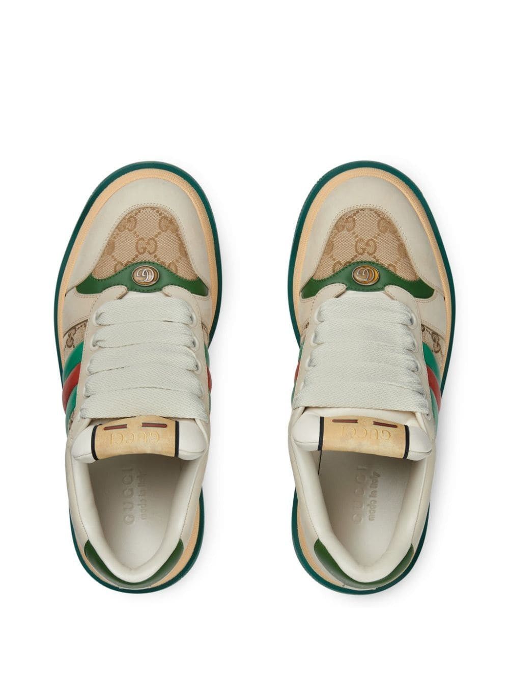 Gucci Gucci Screener Web GG Leather Sneakers SIZE 13 Size ONE SIZE - 3 Thumbnail