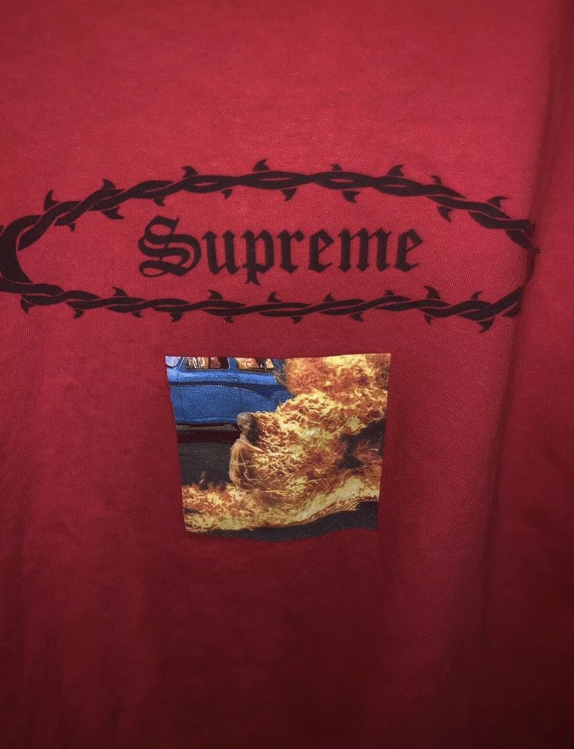 Supreme SS17 Red Eternal Flame Burning Monk Tee Medium Tops