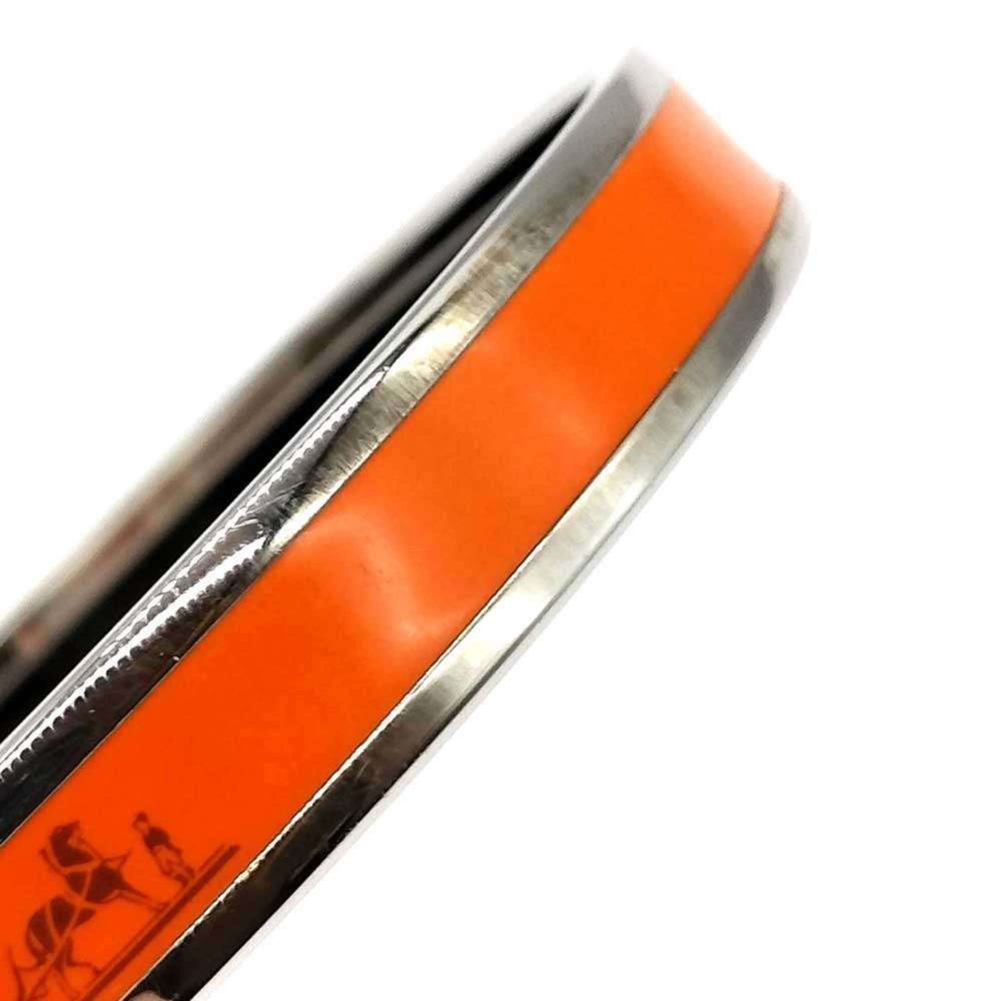 Hermes Hermes enamel PM orange cloisonné mark bangle bracelet for women. Size ONE SIZE - 2 Thumbnail