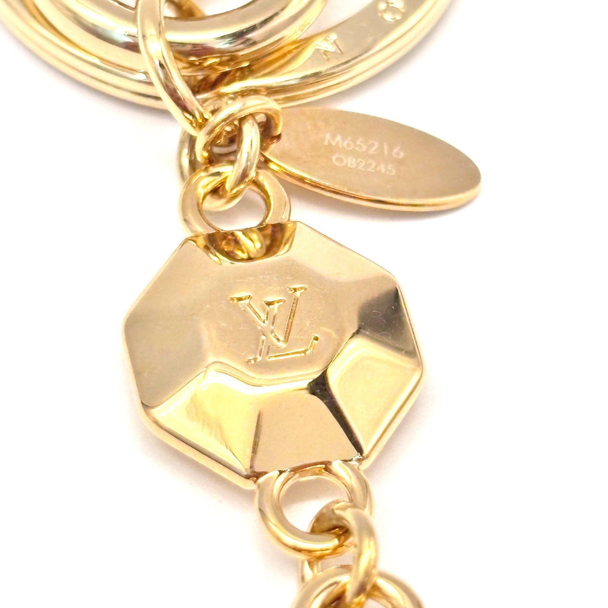 Louis Vuitton Louis Vuitton Facet Porte-Clés Keychain M65216 Unisex Gold Size ONE SIZE - 4 Thumbnail