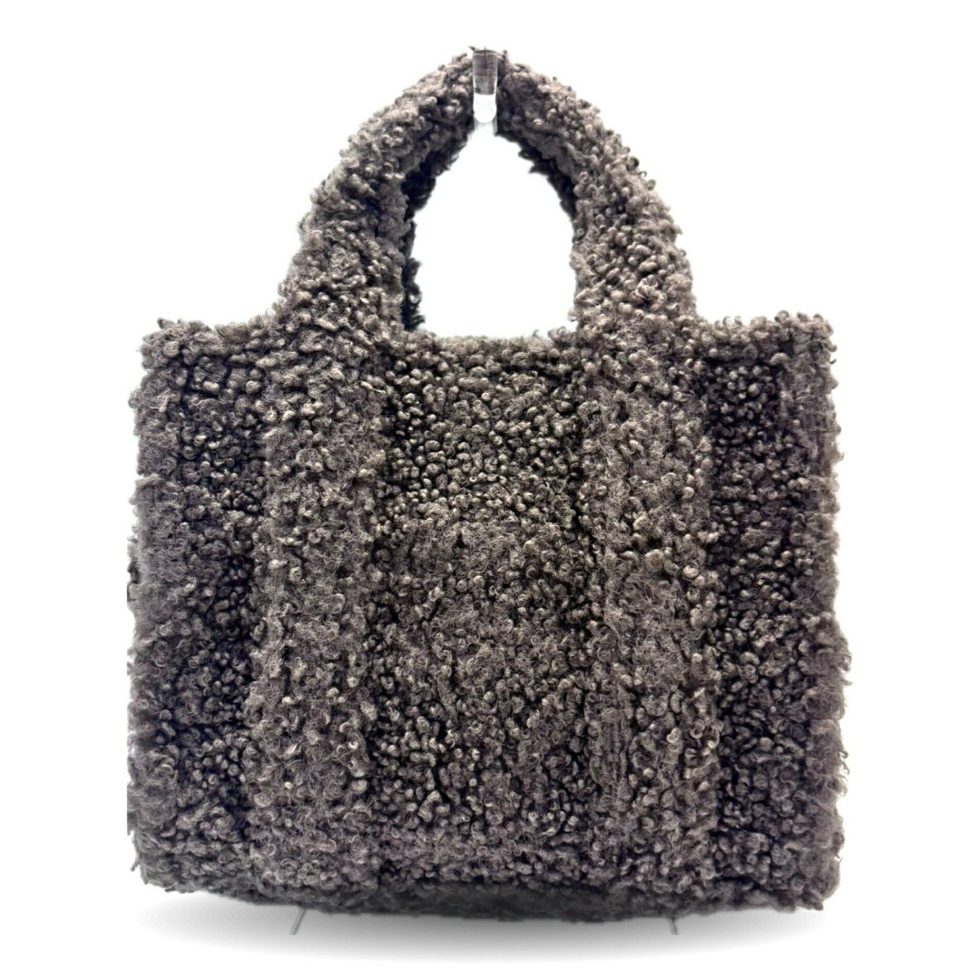 Marc Jacobs Marc Jacobs THE Teddy SMALL Tote Bag with Shoulder Strap, Gray, H012M06FA21, MARC JACOBS Size ONE SIZE - 2 Thumbnail
