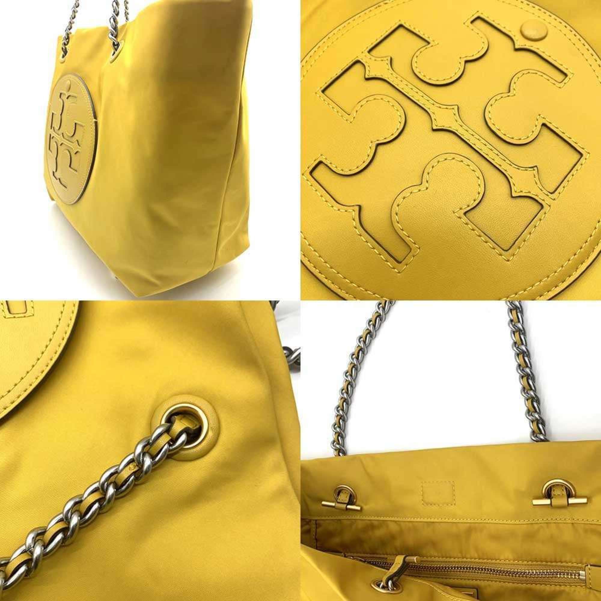 Tory Burch Tory Burch Ella Chain Tote in Yellow Nylon, 150583 Size ONE SIZE - 5 Thumbnail