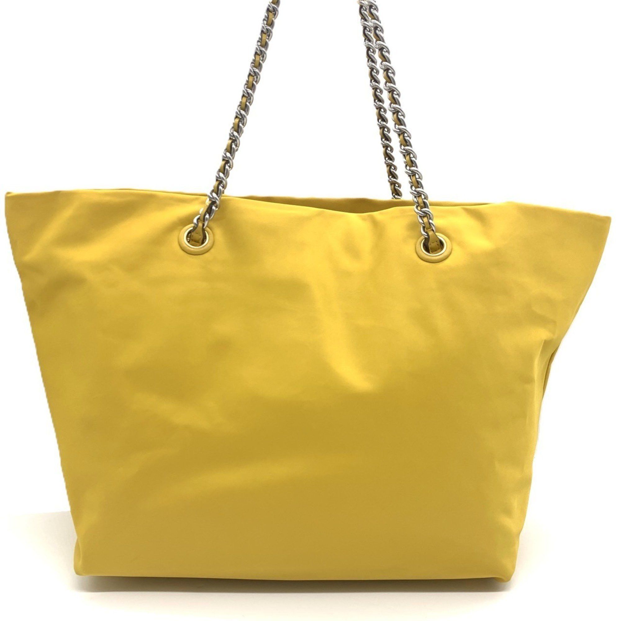 Tory Burch Tory Burch Ella Chain Tote in Yellow Nylon, 150583 Size ONE SIZE - 2 Thumbnail