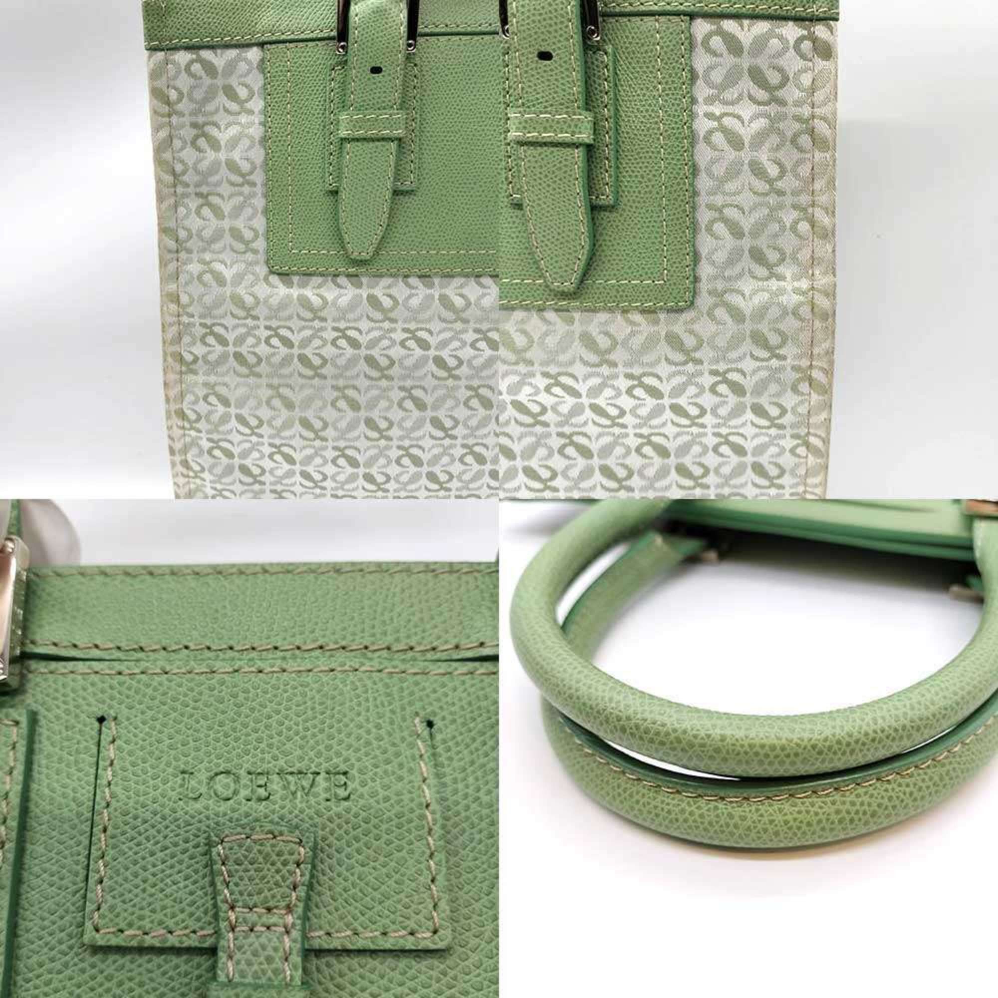 Loewe Loewe green tote bag, flat handbag with anagram, women's. Size ONE SIZE - 3 Thumbnail