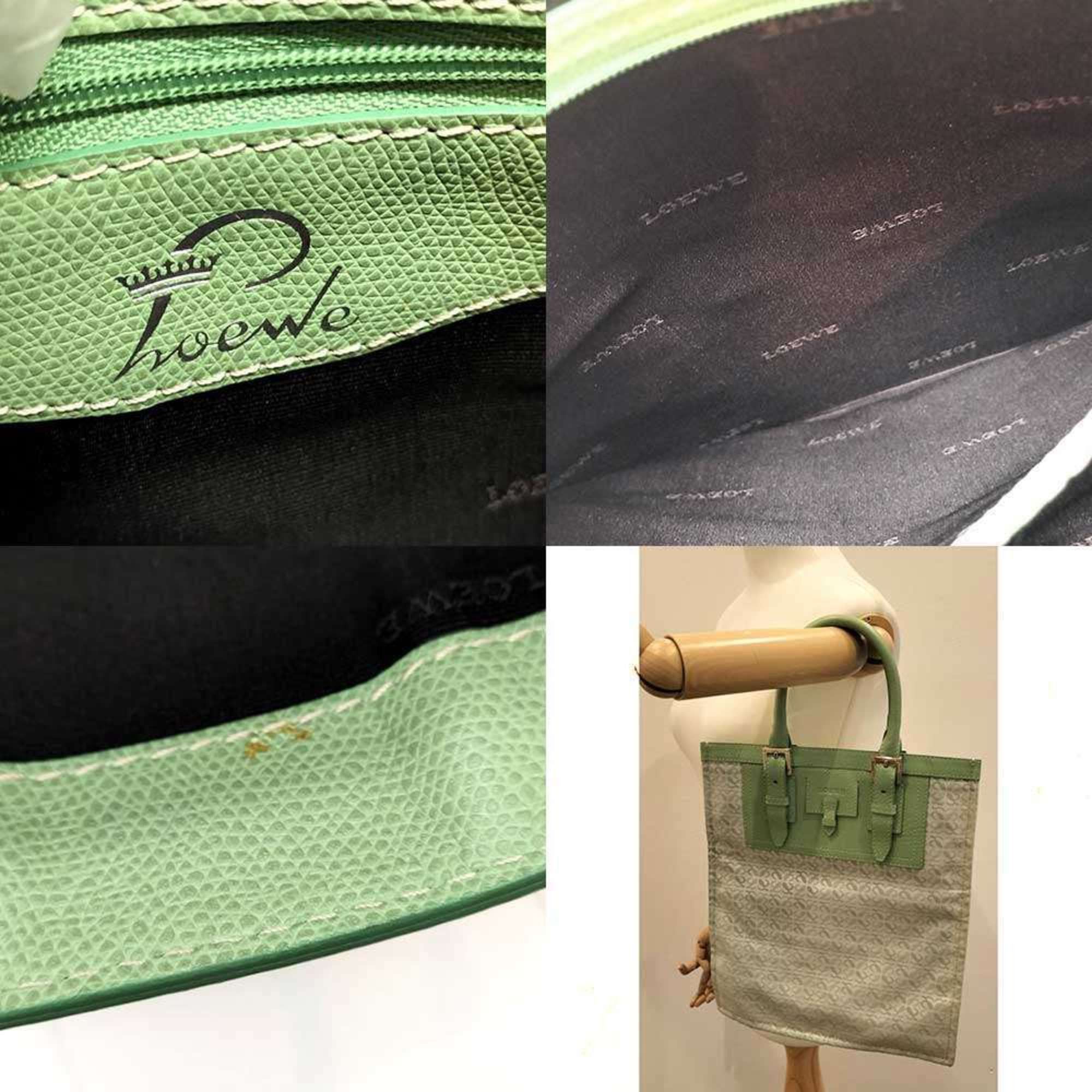 Loewe Loewe green tote bag, flat handbag with anagram, women's. Size ONE SIZE - 5 Thumbnail