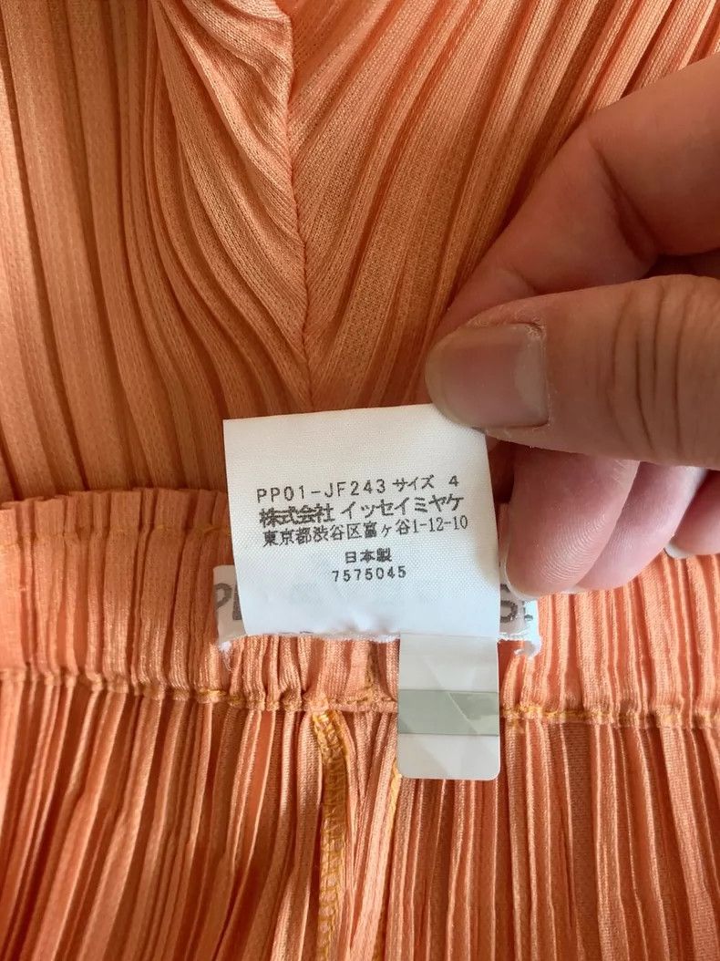 Issey Miyake Pleats Please Orange Pleated Long Pants - dmc Size 28" / US 6 / IT 42 - 2 Thumbnail