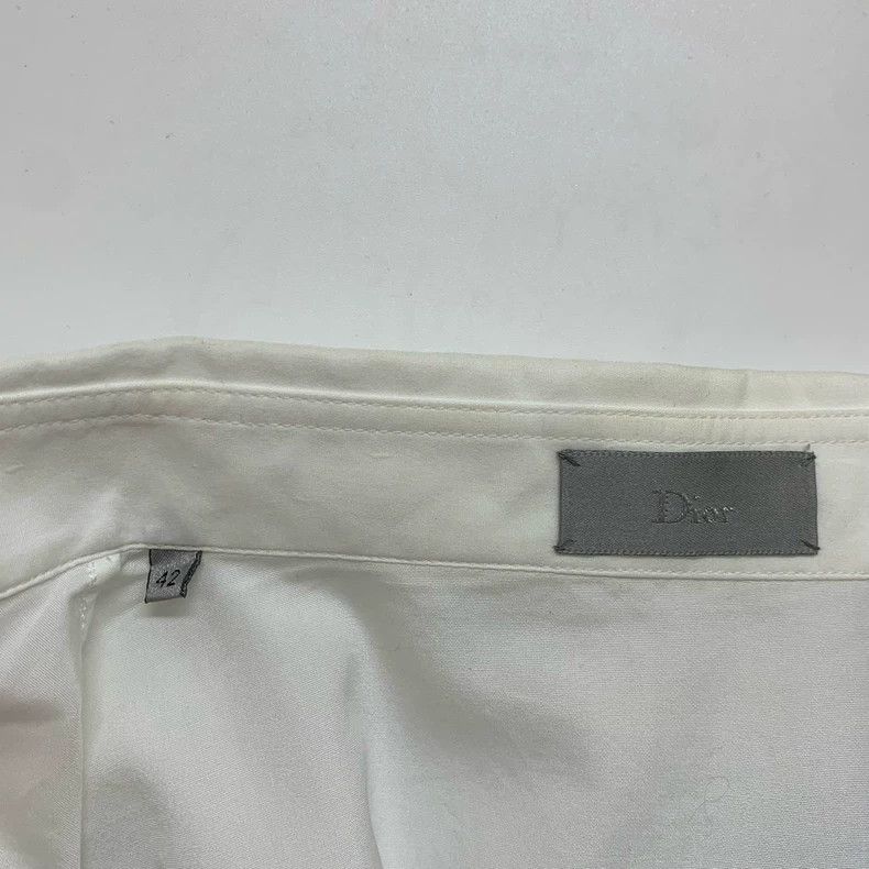 Dior Dior White Embroidered Long Sleeve Shirt - dmc Size US M / EU 48-50 / 2 - 3 Thumbnail