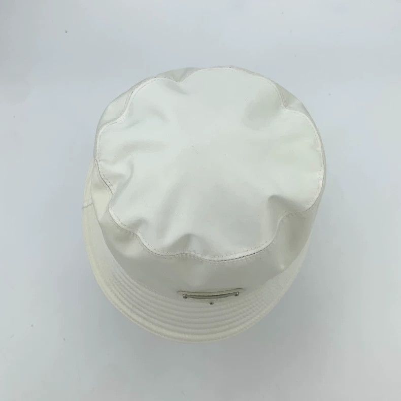 Prada Prada White Triangle Logo Cotton Bucket Hat - dmc Size ONE SIZE - 5 Thumbnail