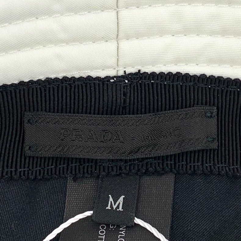 Prada Prada White Triangle Logo Cotton Bucket Hat - dmc Size ONE SIZE - 8 Thumbnail