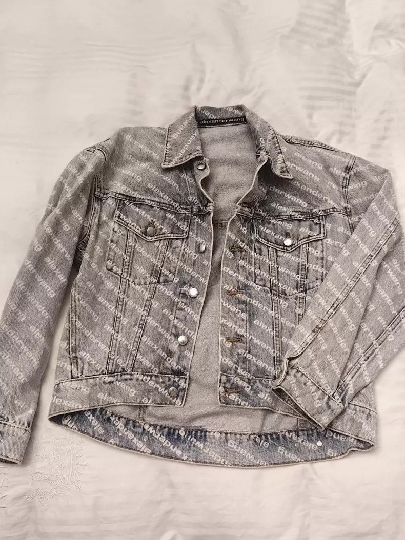 Alexander Wang Alexander Wang Classic Logo Denim Jacket Size S / US 4 / IT 40 - 3 Thumbnail